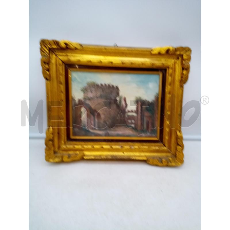 QUADRO OLIO SU TELA TOMBA CECILIA METELLA  | Mercatino dell'Usato Roma porta maggiore 4