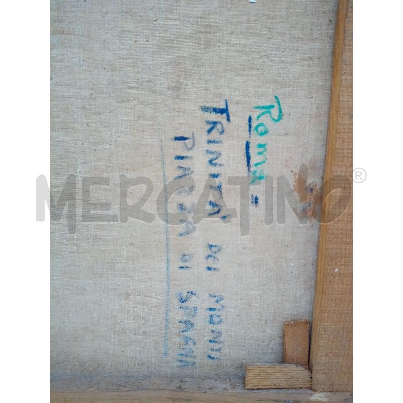 QUADRO OLIO SU TELA TRINITA DEI MONTI DA RESTAURARE | Mercatino dell'Usato Roma porta maggiore 5