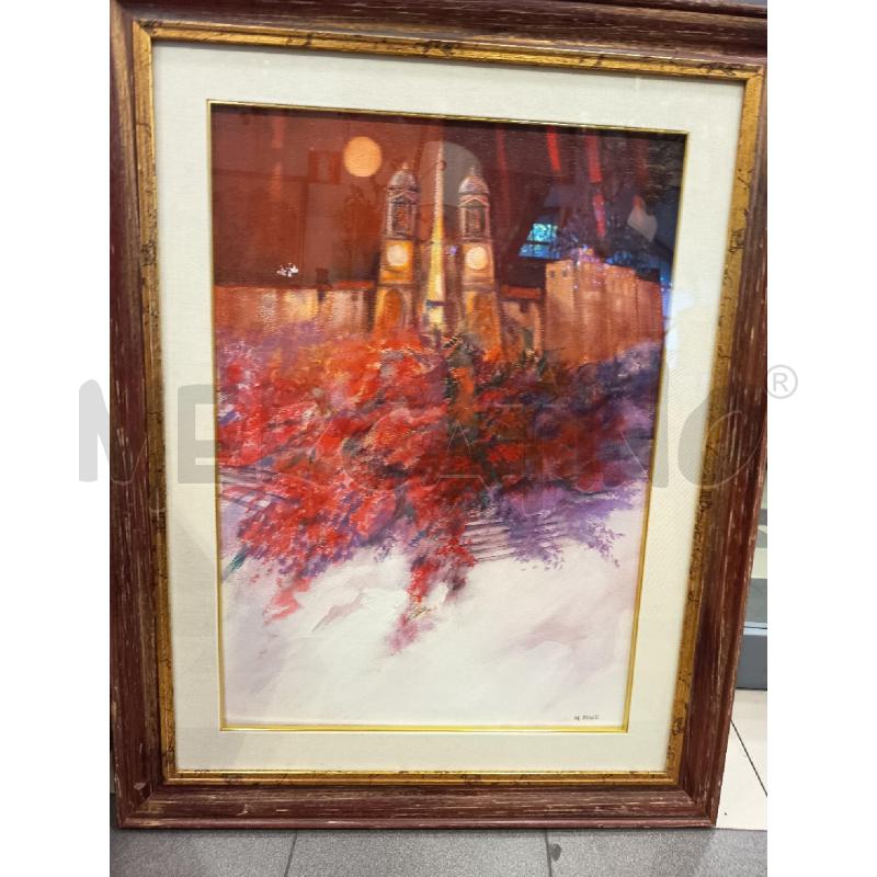 QUADRO OLIO SU TELA TRINITA DEI MONTI TONI ROSSI | Mercatino dell'Usato Roma porta maggiore 1