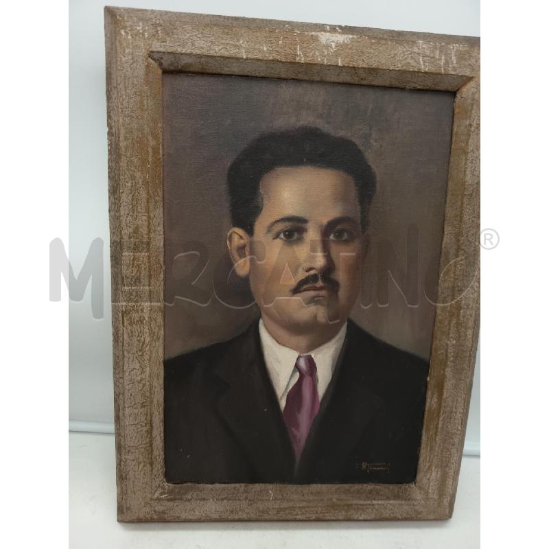 QUADRO OLIO SU TELA UOMO BAFFITO PRIMI 900 | Mercatino dell'Usato Roma porta maggiore 1