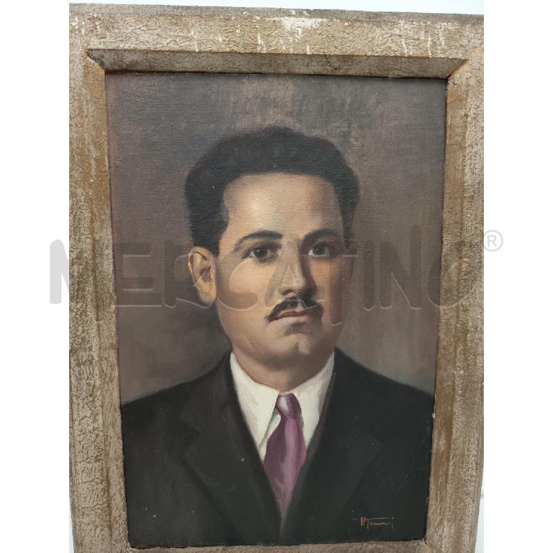 QUADRO OLIO SU TELA UOMO BAFFITO PRIMI 900 | Mercatino dell'Usato Roma porta maggiore 2