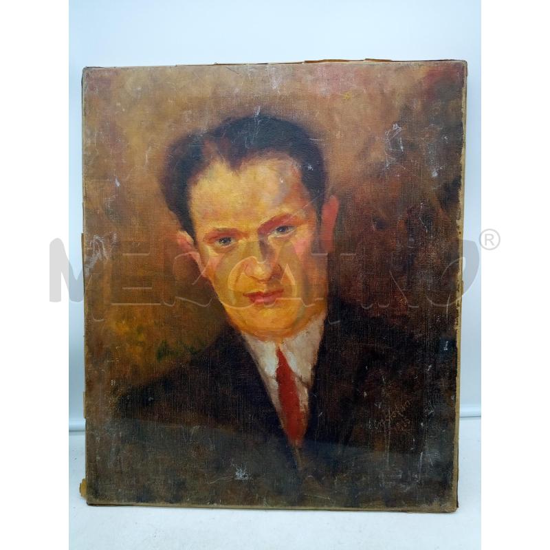 QUADRO OLIO SU TELA UOMO DISTINTO | Mercatino dell'Usato Roma porta maggiore 1