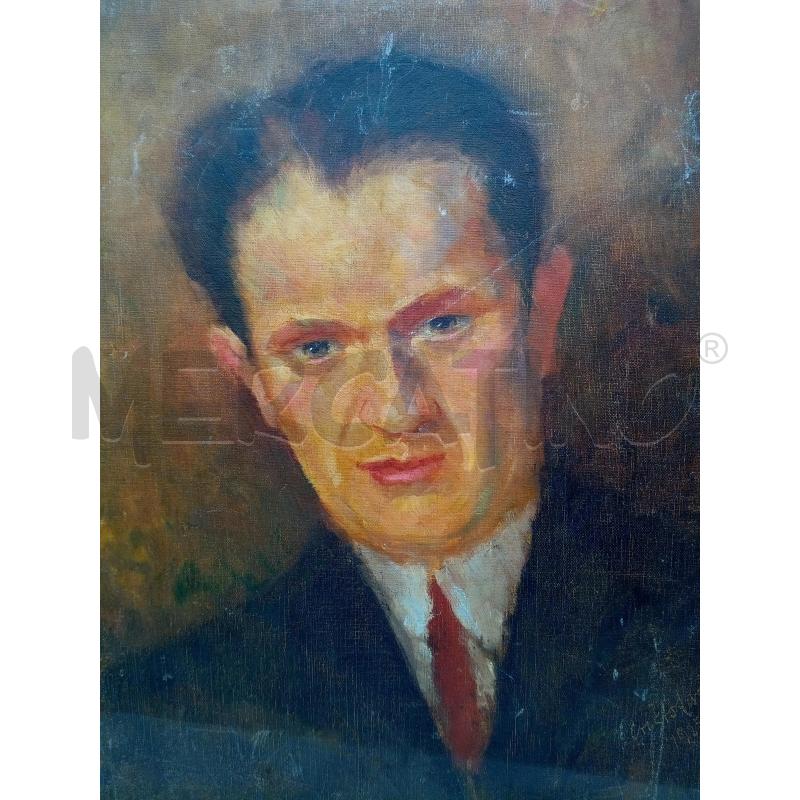 QUADRO OLIO SU TELA UOMO DISTINTO | Mercatino dell'Usato Roma porta maggiore 2