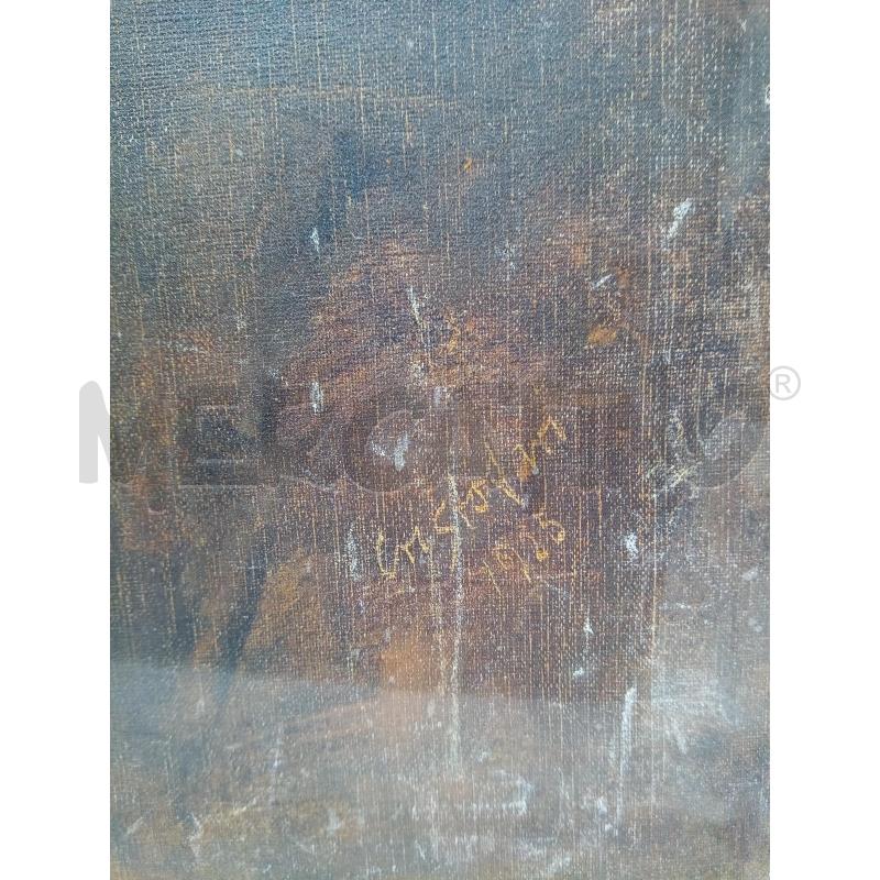 QUADRO OLIO SU TELA UOMO DISTINTO | Mercatino dell'Usato Roma porta maggiore 4