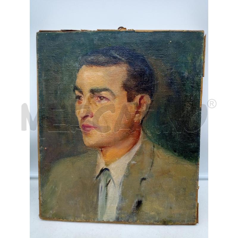 QUADRO OLIO SU TELA UOMO GIACCA GIRGIA | Mercatino dell'Usato Roma porta maggiore 1