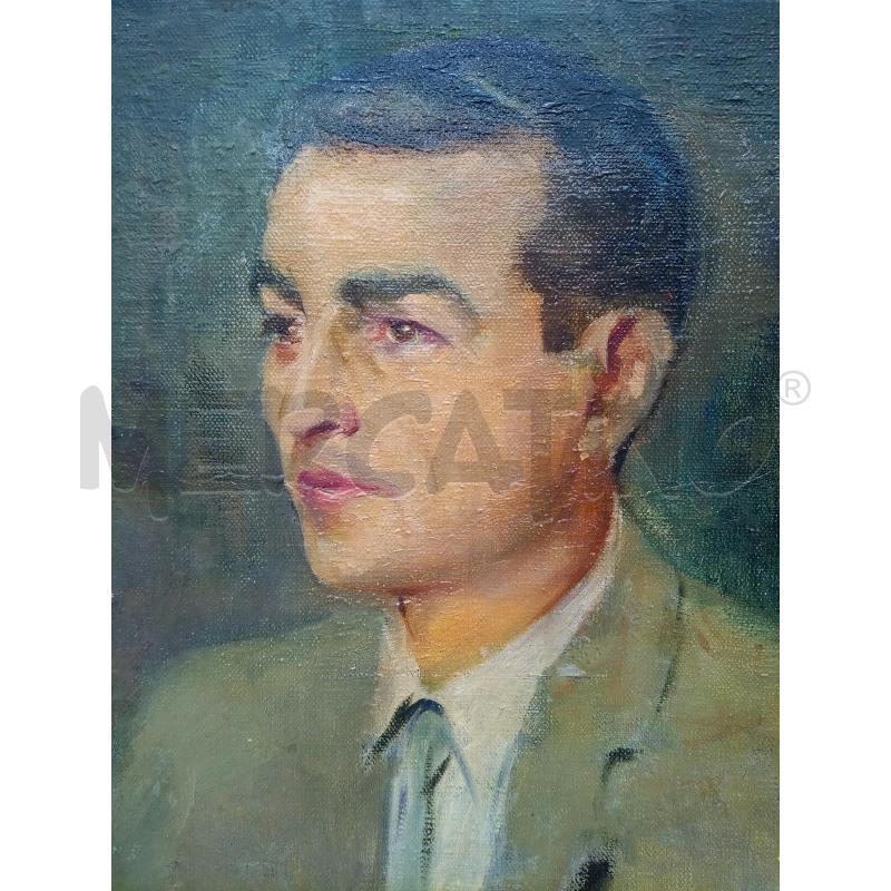 QUADRO OLIO SU TELA UOMO GIACCA GIRGIA | Mercatino dell'Usato Roma porta maggiore 2