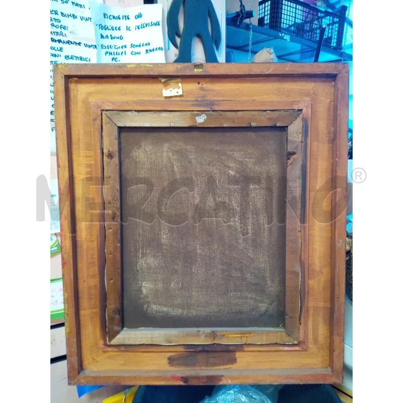 QUADRO OLIO SU TELA VASO FIORITO CORNICE DORATA | Mercatino dell'Usato Roma porta maggiore 5