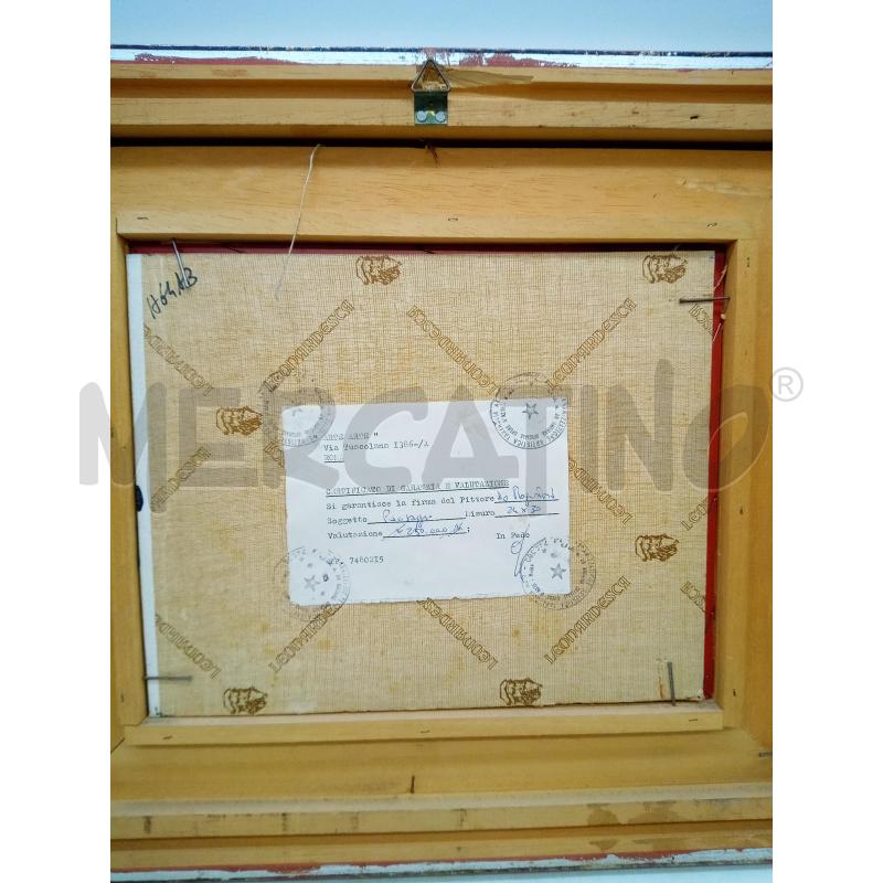 QUADRO OLIO SU TELA VEDUTA CASE ALBERI | Mercatino dell'Usato Roma porta maggiore 5