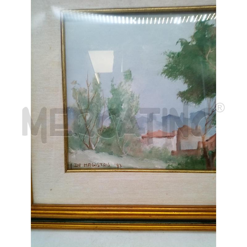QUADRO OLIO SU TELA VEDUTA CASE ALBERI | Mercatino dell'Usato Roma porta maggiore 4