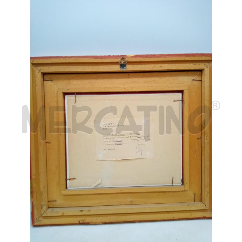 QUADRO OLIO SU TELA VEDUTA CASE ALBERI | Mercatino dell'Usato Roma porta maggiore 5