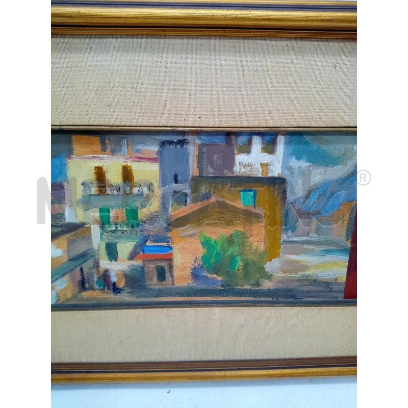 QUADRO OLIO SU TELA VEDUTA DALLA FINESTRA  | Mercatino dell'Usato Roma porta maggiore 4