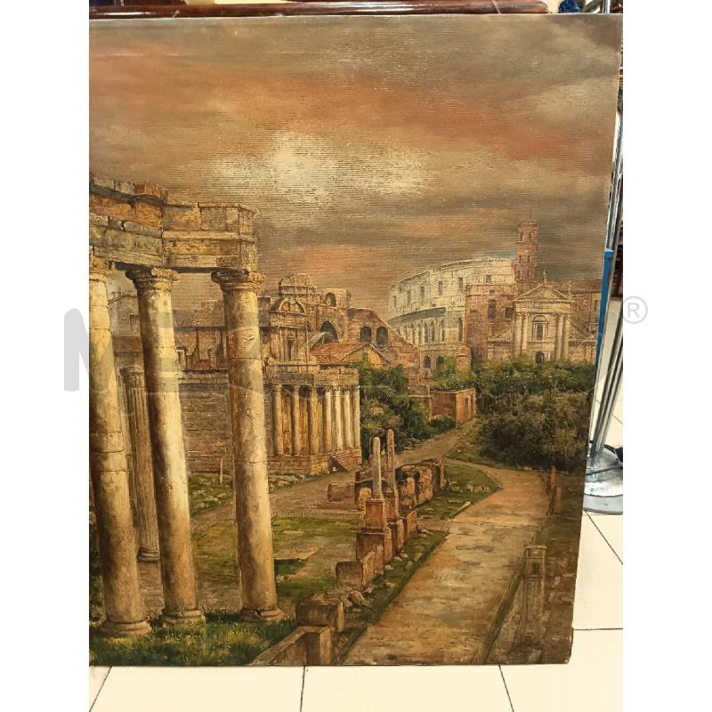 QUADRO OLIO SU TELA VEDUTA FORI COLOSSEO | Mercatino dell'Usato Roma porta maggiore 2