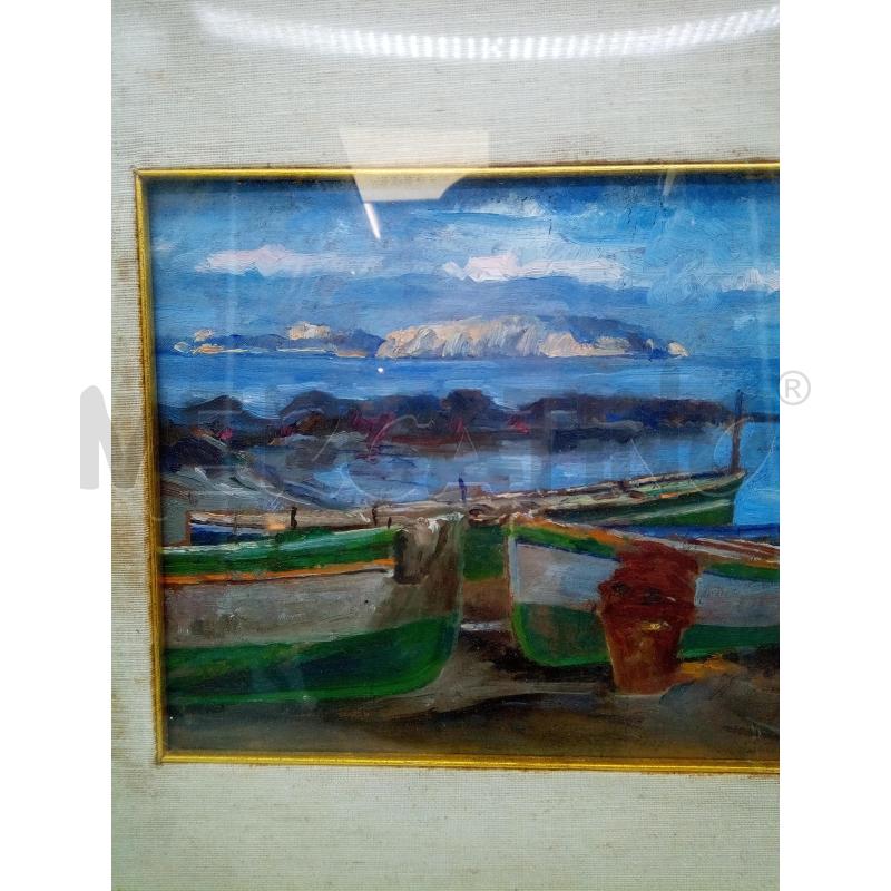 QUADRO OLIO SU TELA VEDUTA ISCHIA | Mercatino dell'Usato Roma porta maggiore 4