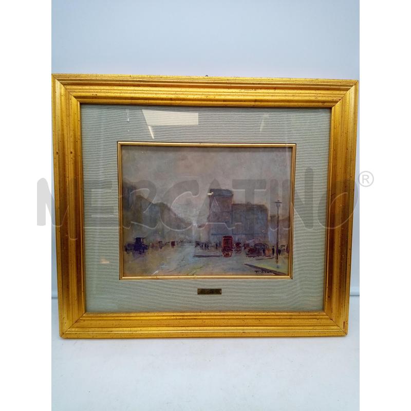 QUADRO OLIO SU TELA VEDUTA LONDINESE | Mercatino dell'Usato Roma porta maggiore 1