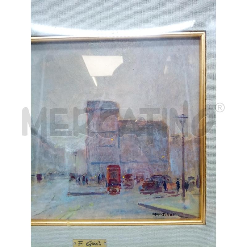 QUADRO OLIO SU TELA VEDUTA LONDINESE | Mercatino dell'Usato Roma porta maggiore 2