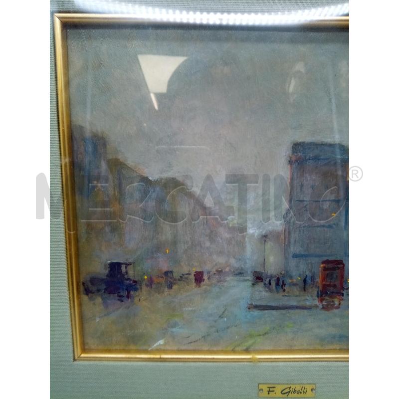 QUADRO OLIO SU TELA VEDUTA LONDINESE | Mercatino dell'Usato Roma porta maggiore 3