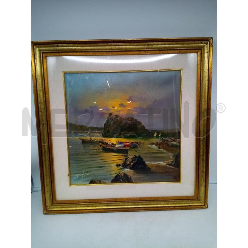 QUADRO OLIO SU TELA VEDUTA NISIDA | Mercatino dell'Usato Roma porta maggiore 1