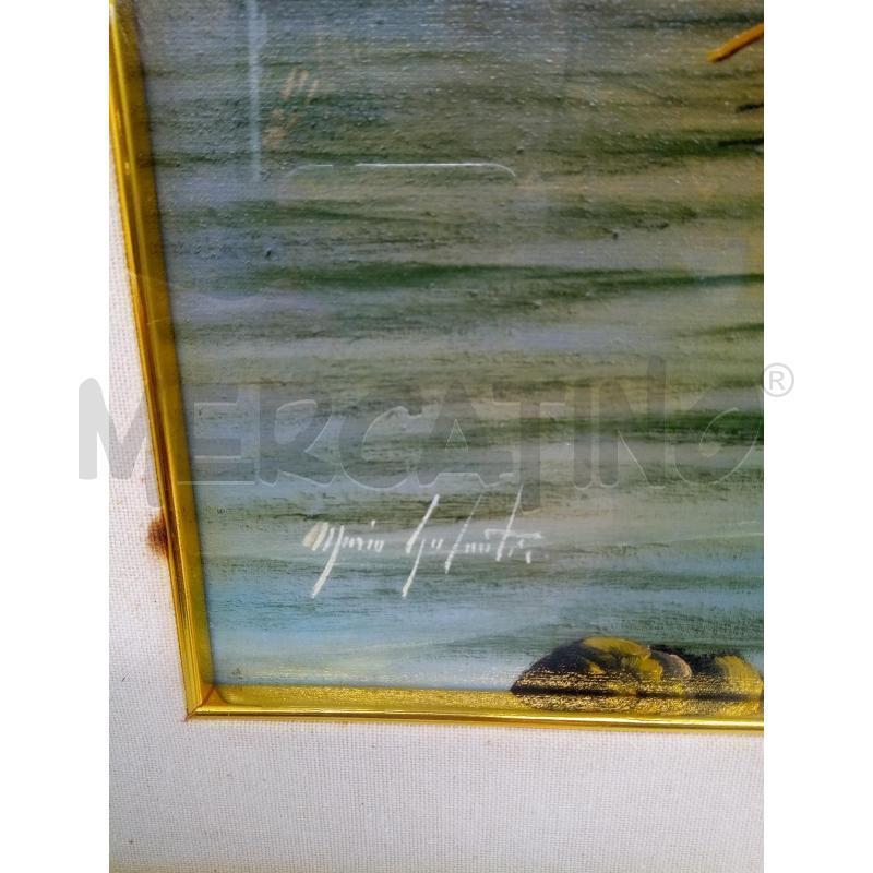 QUADRO OLIO SU TELA VEDUTA NISIDA | Mercatino dell'Usato Roma porta maggiore 4