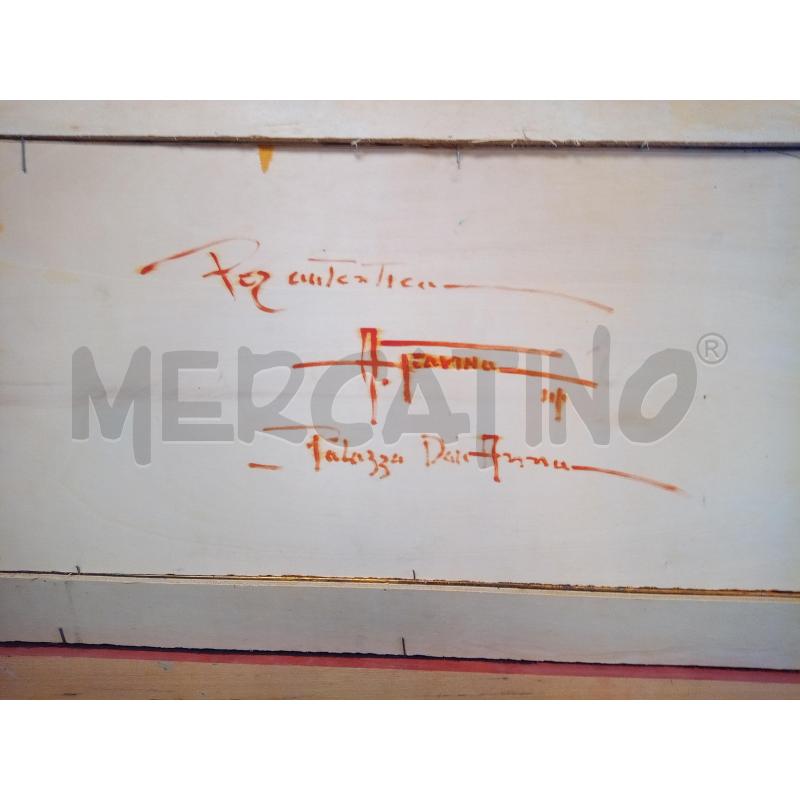 QUADRO OLIO SU TELA VEDUTA PALAZZO DONN'ANNA | Mercatino dell'Usato Roma porta maggiore 5