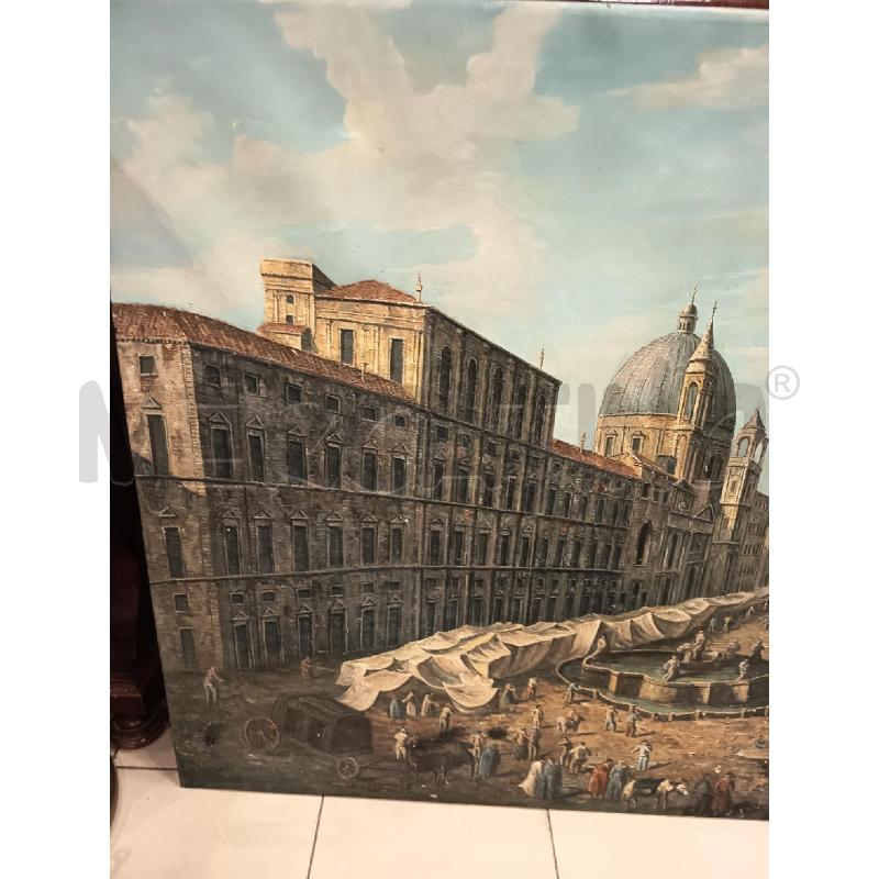 QUADRO OLIO SU TELA VEDUTA PIAZZA NAVONA | Mercatino dell'Usato Roma porta maggiore 1