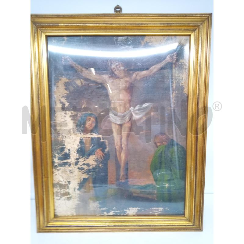 QUADRO OLIO SU TELA VIA CRUCIS | Mercatino dell'Usato Roma porta maggiore 1