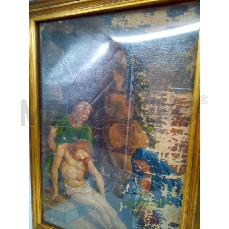 QUADRO OLIO SU TELA VIA CRUCIS | Mercatino dell'Usato Roma porta maggiore 2