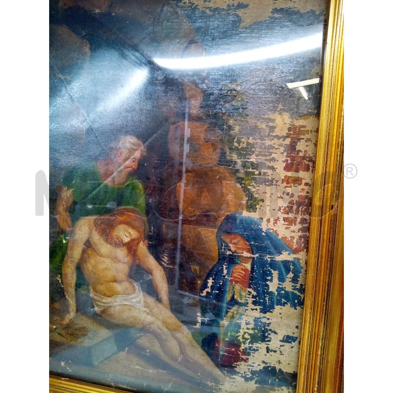 QUADRO OLIO SU TELA VIA CRUCIS | Mercatino dell'Usato Roma porta maggiore 4