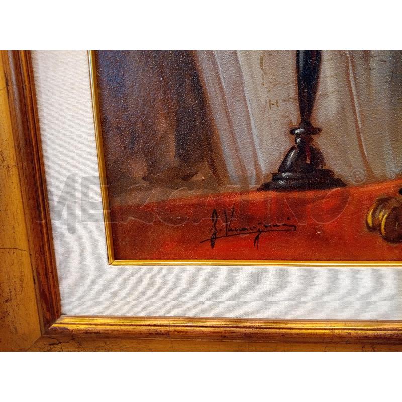 QUADRO OLIO SU TELA VIOLINO E SPARTITI  | Mercatino dell'Usato Roma porta maggiore 3