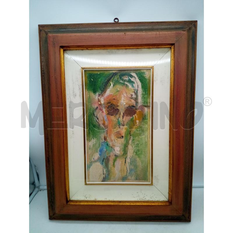 QUADRO OLIO SU TELA VOLTO UOMO ASTRATTO | Mercatino dell'Usato Roma porta maggiore 1