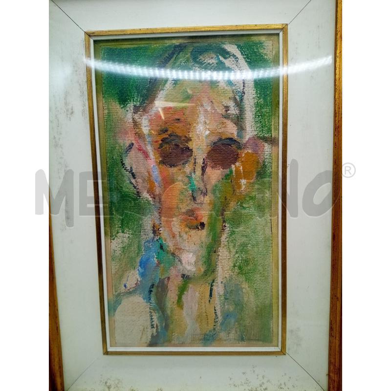 QUADRO OLIO SU TELA VOLTO UOMO ASTRATTO | Mercatino dell'Usato Roma porta maggiore 2