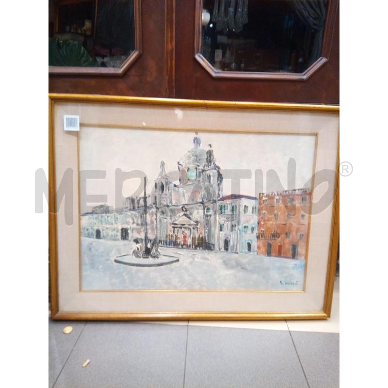 QUADRO OLIO SU TLEA PIAZZA NAVONA  | Mercatino dell'Usato Roma porta maggiore 1