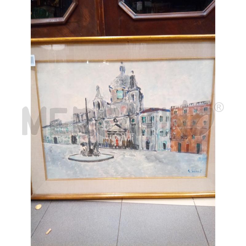 QUADRO OLIO SU TLEA PIAZZA NAVONA  | Mercatino dell'Usato Roma porta maggiore 3