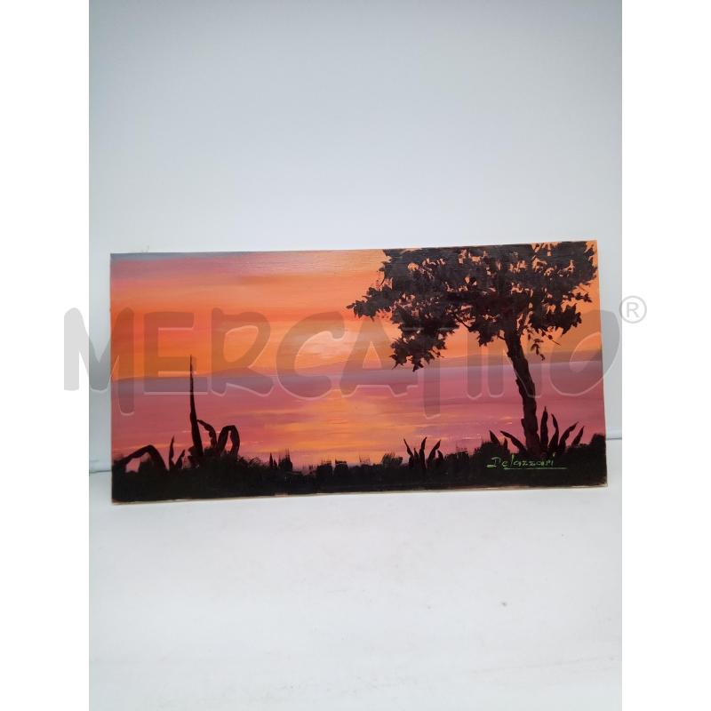 QUADRO OLIO SU TLEA SOCRCIO MARINO AL CREPUSCOLO  | Mercatino dell'Usato Roma porta maggiore 1