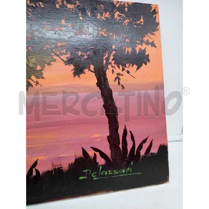 QUADRO OLIO SU TLEA SOCRCIO MARINO AL CREPUSCOLO  | Mercatino dell'Usato Roma porta maggiore 3
