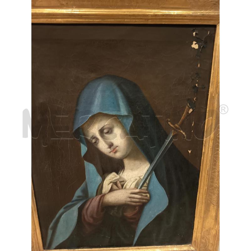 QUADRO OLIO TELA MADONNA ADDOLORATA LIEVI MANCANZE | Mercatino dell'Usato Roma porta maggiore 3