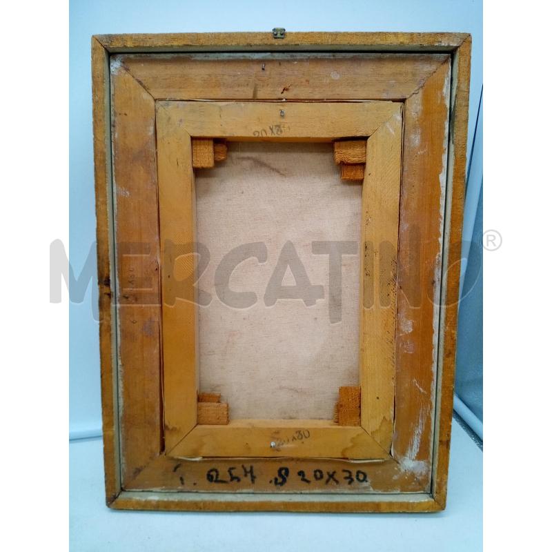 QUADRO OLIPO SU TELA GIOVANE PENSOSA CORNICE CREMA ORO  | Mercatino dell'Usato Roma porta maggiore 4
