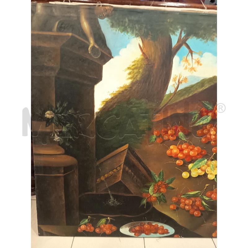 QUADRO OLI OSU TELA NATURA MORTA CILIEGIE | Mercatino dell'Usato Roma porta maggiore 3
