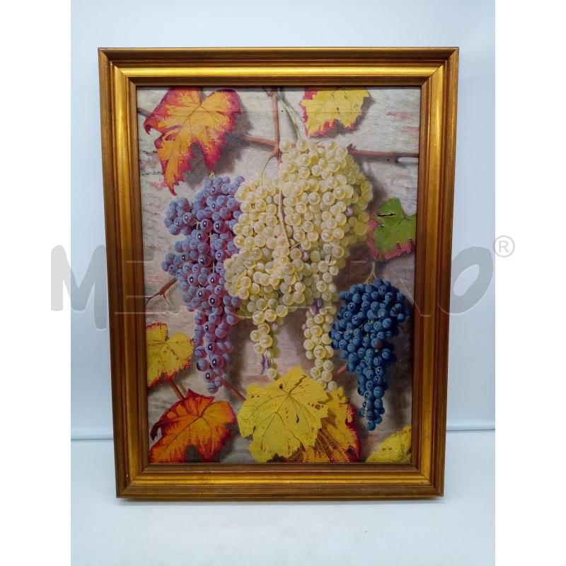 QUADRO OLO SU TELA UVA DA RESTAURARE  | Mercatino dell'Usato Roma porta maggiore 1