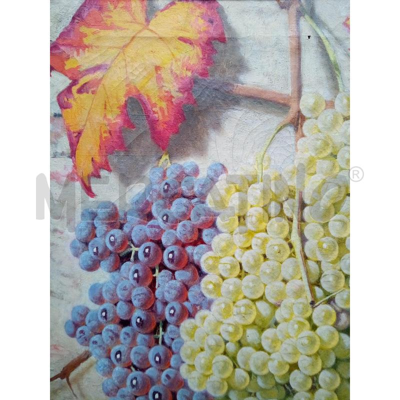 QUADRO OLO SU TELA UVA DA RESTAURARE  | Mercatino dell'Usato Roma porta maggiore 4