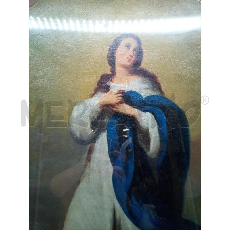 QUADRO OVALE BIFRONTE OLIO SU TELA SACRA FAMIGLIA/SANTA CON SERPE | Mercatino dell'Usato Roma porta maggiore 4