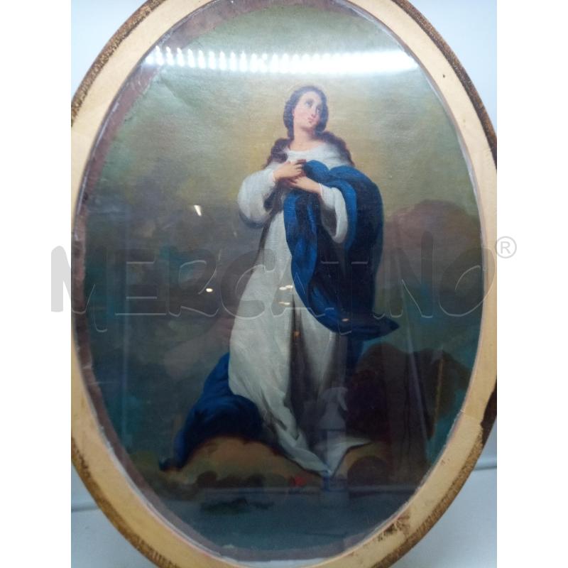 QUADRO OVALE BIFRONTE OLIO SU TELA SACRA FAMIGLIA/SANTA CON SERPE | Mercatino dell'Usato Roma porta maggiore 5