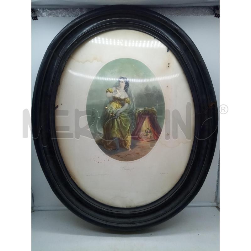 QUADRO OVALE INCISIONE VENISE CORNICE EPOCA | Mercatino dell'Usato Roma porta maggiore 1