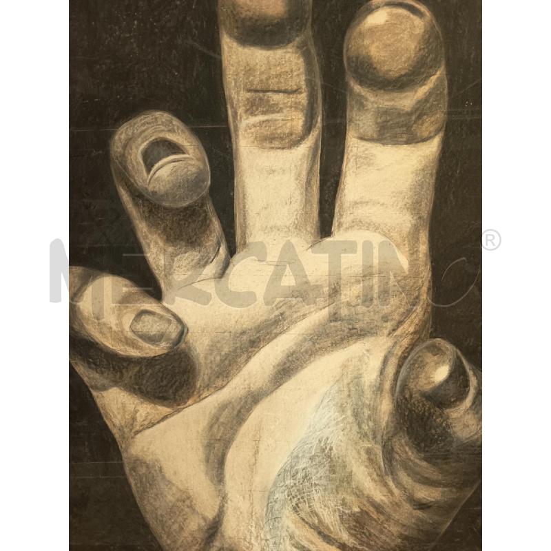 QUADRO PANNELLO SCENOGRAFICO CARBONCINO MANO BOCCA | Mercatino dell'Usato Roma porta maggiore 2
