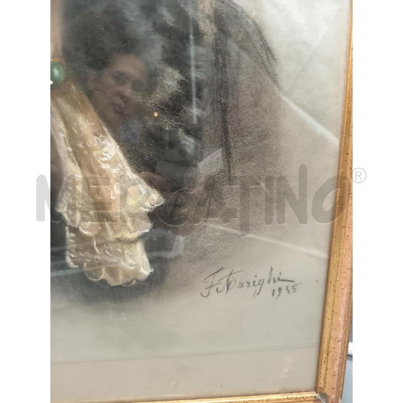 QUADRO PASTELLO VOLTO DONNA  | Mercatino dell'Usato Roma porta maggiore 2