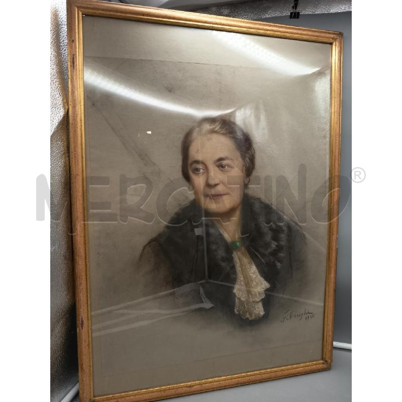 QUADRO PASTELLO VOLTO DONNA  | Mercatino dell'Usato Roma porta maggiore 4