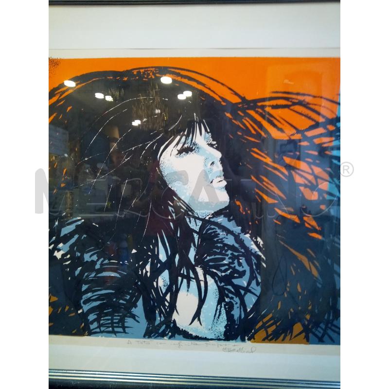QUADRO PDA VOLTO DONNA CAPELLI LUNGHI  | Mercatino dell'Usato Roma porta maggiore 1
