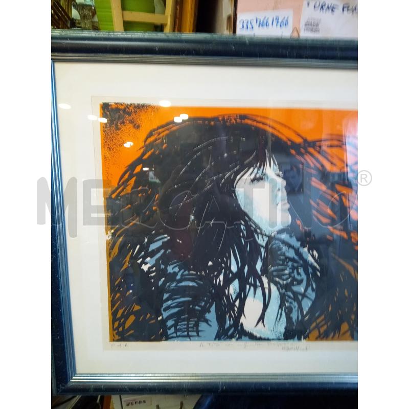 QUADRO PDA VOLTO DONNA CAPELLI LUNGHI  | Mercatino dell'Usato Roma porta maggiore 3