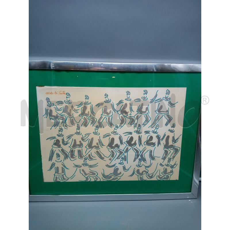 QUADRO PENNARELLO PULCINELLI ARGENTATI | Mercatino dell'Usato Roma porta maggiore 5