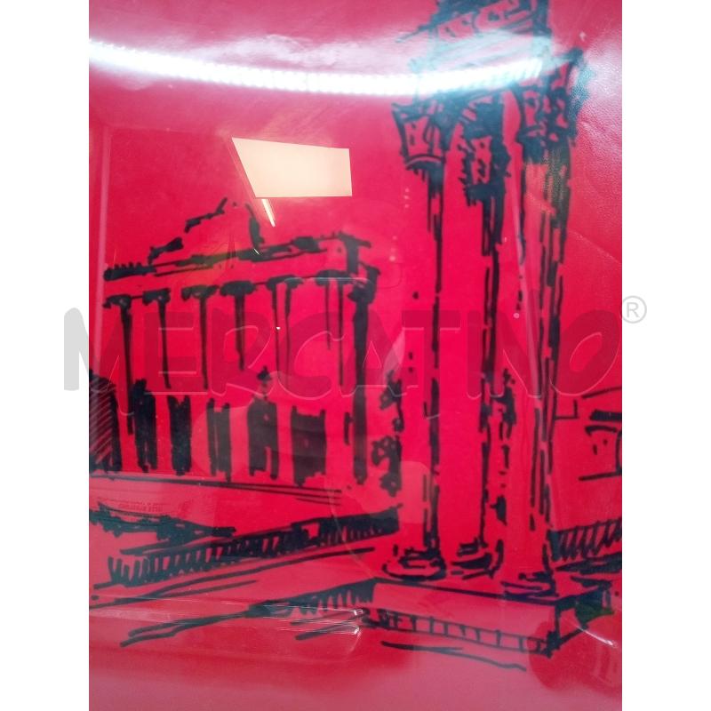 QUADRO PENNARELLO SCORCIO ROMANO FONDO ROSSO | Mercatino dell'Usato Roma porta maggiore 2