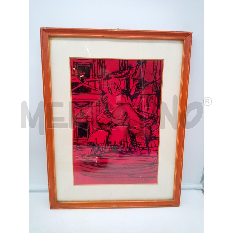 QUADRO PENNARELLO STATUA FONDO ROSSO | Mercatino dell'Usato Roma porta maggiore 3
